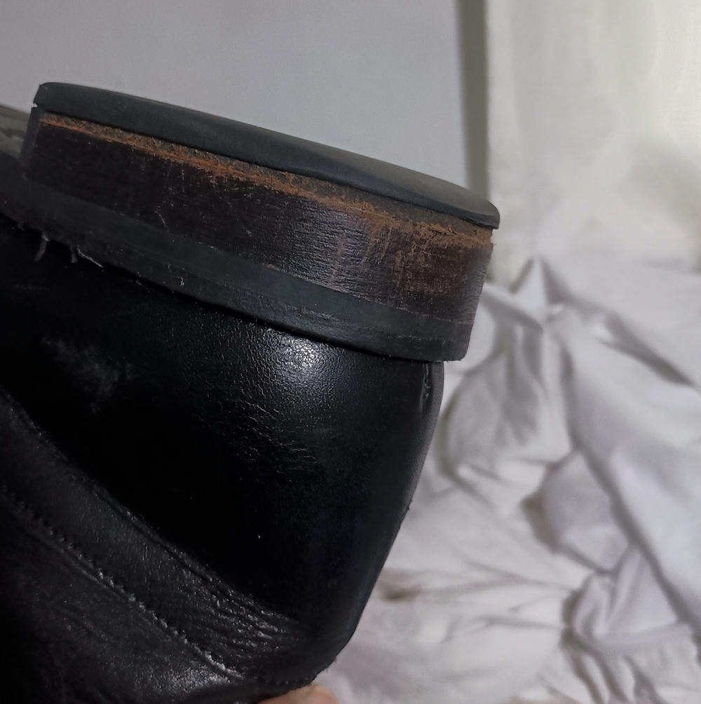 JCrew Black Knee-High Leather Riding Boots_9.5 - Picture 9 of 10